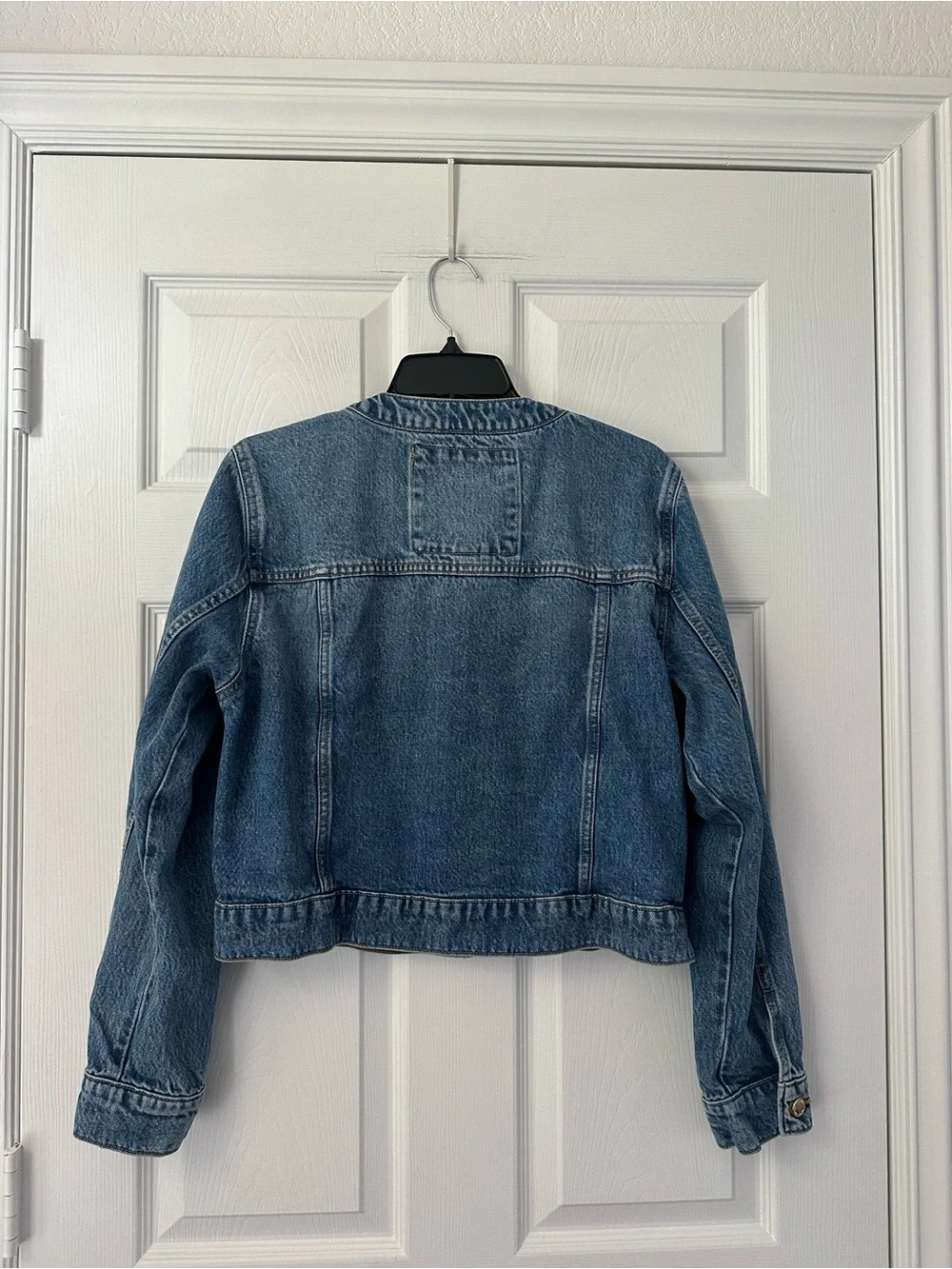 Michael Kors blue cropped denim jacket Large